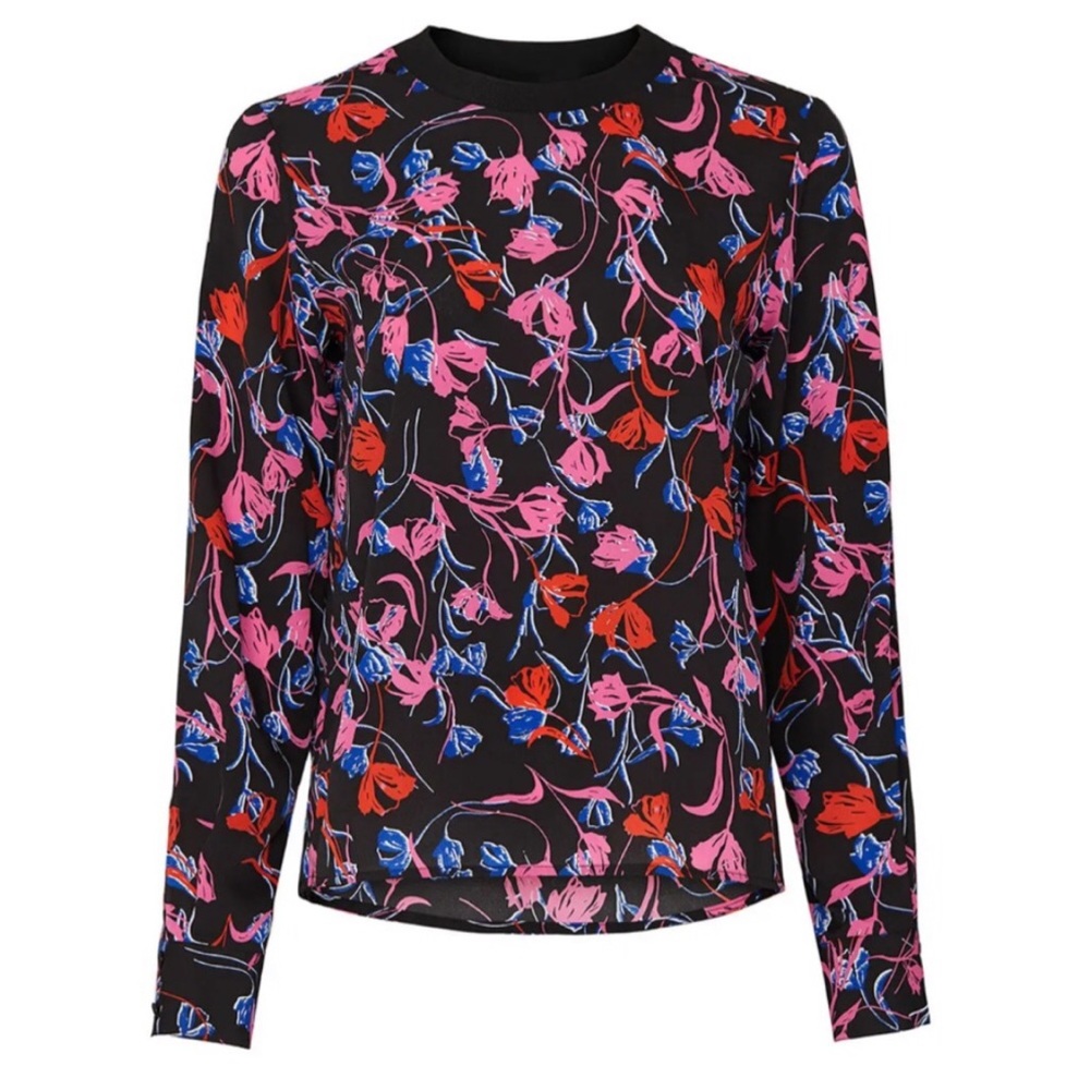 Thakoon Collective Crew Neck Floral Patterned Blouse